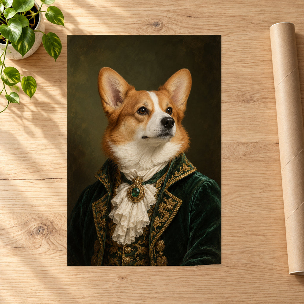 Aristocratic Corgi Portrait - 07-poster.jpg