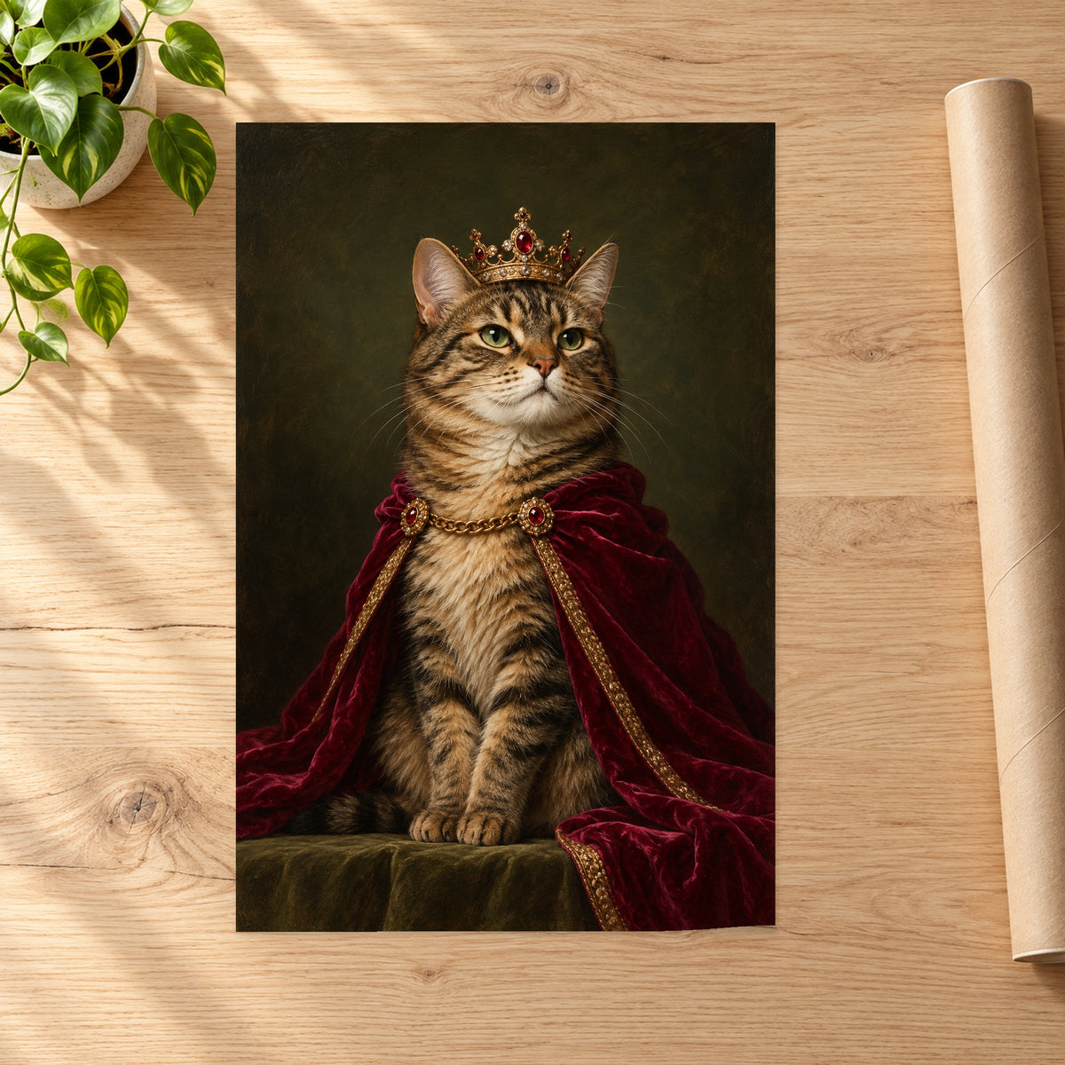 Royal Tabby Cat Portrait - 07-poster.jpg