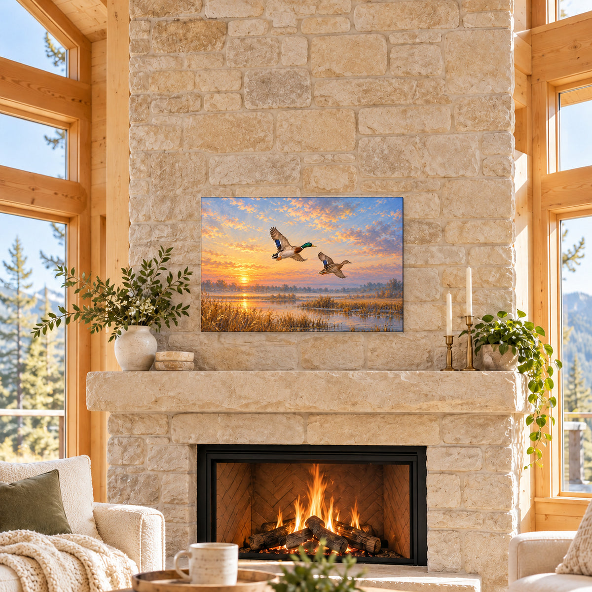 Mallard Ducks at Sunrise - 04-cabin.jpg