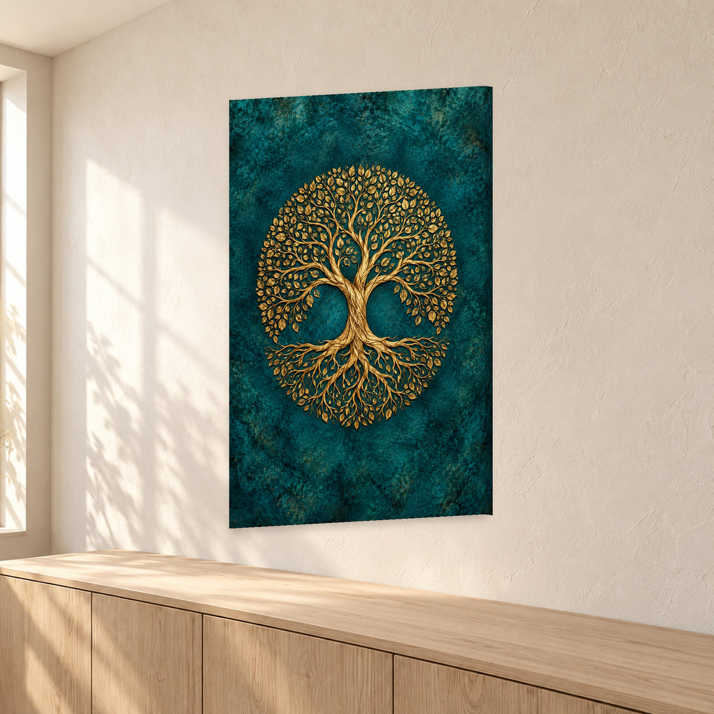 Gold and Teal Tree of Life - 02-angle.jpg