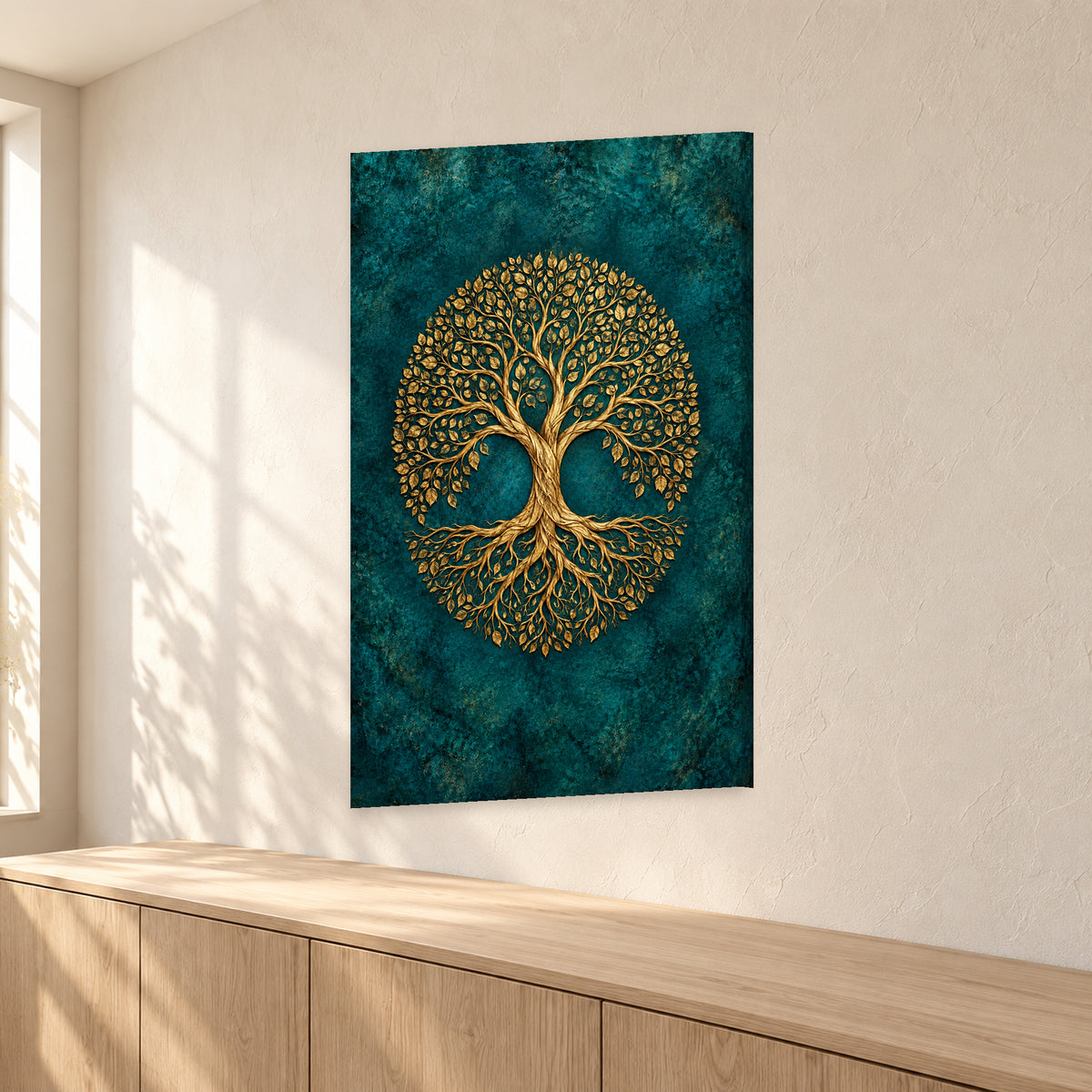 Gold and Teal Tree of Life - 02-angle.jpg