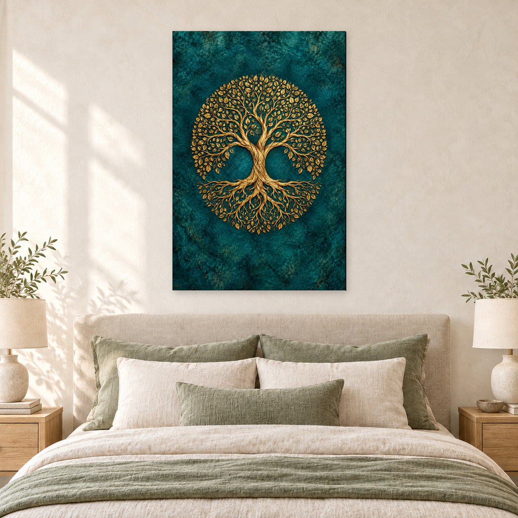 Gold and Teal Tree of Life - 05-bedroom.jpg