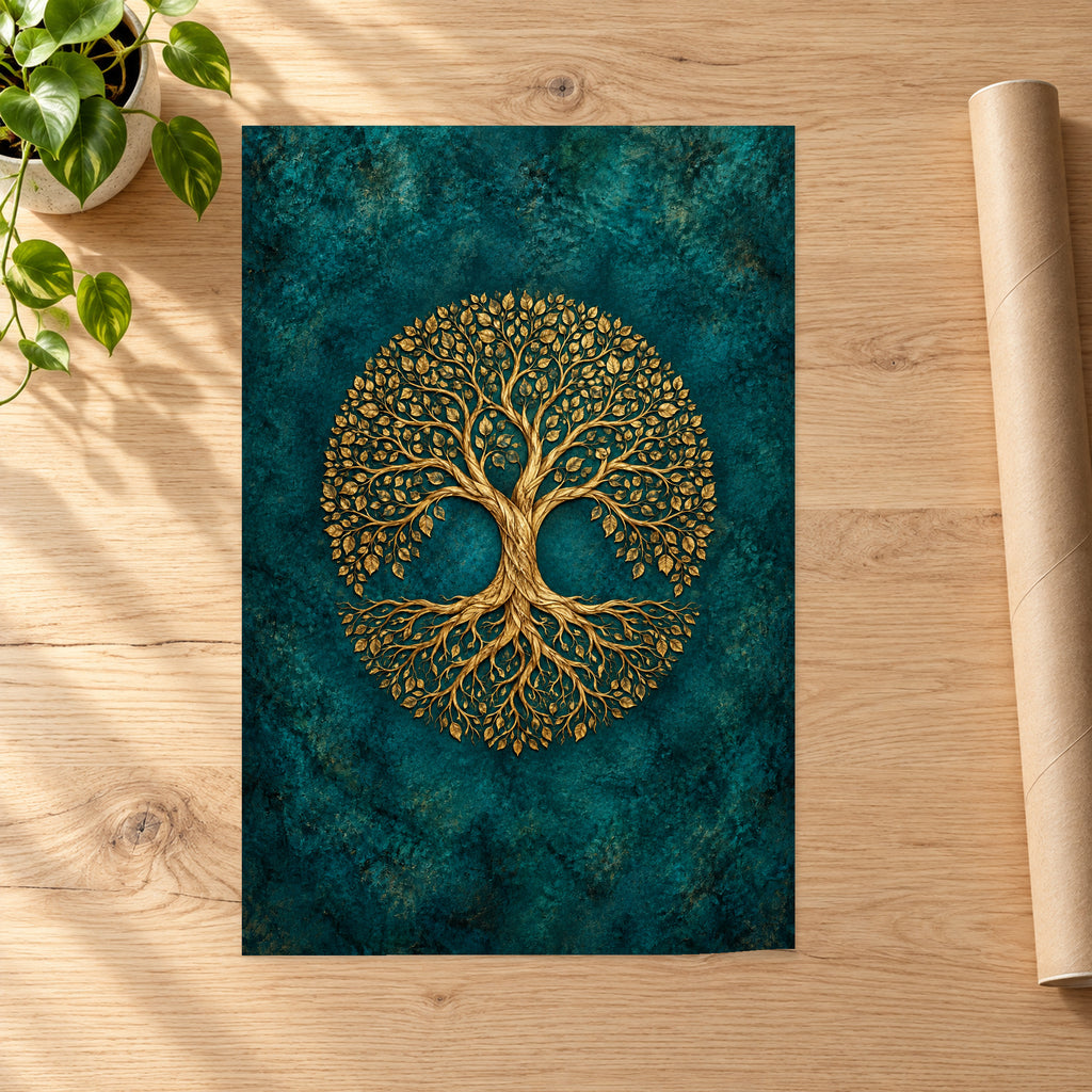 Gold and Teal Tree of Life - 07-poster.jpg