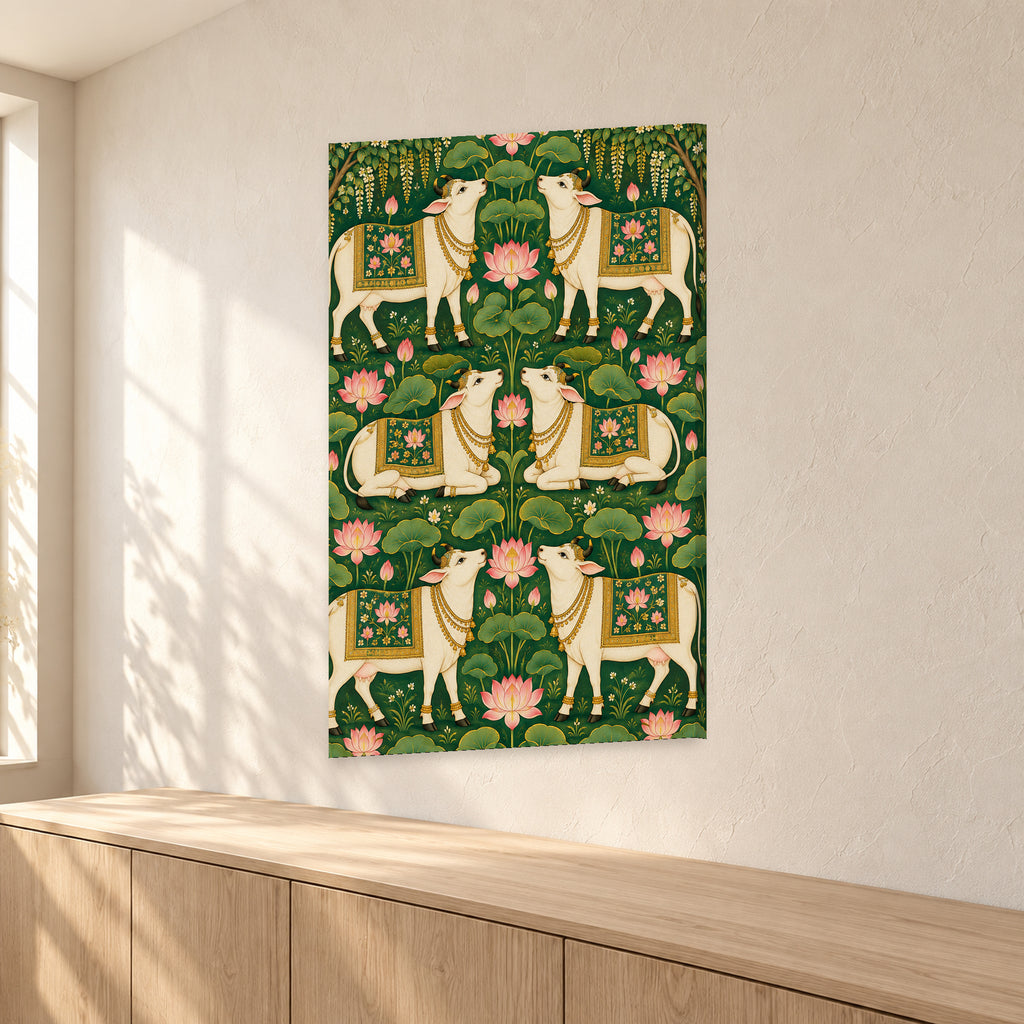 Pichwai White Cow and Lotus - 02-angle.jpg