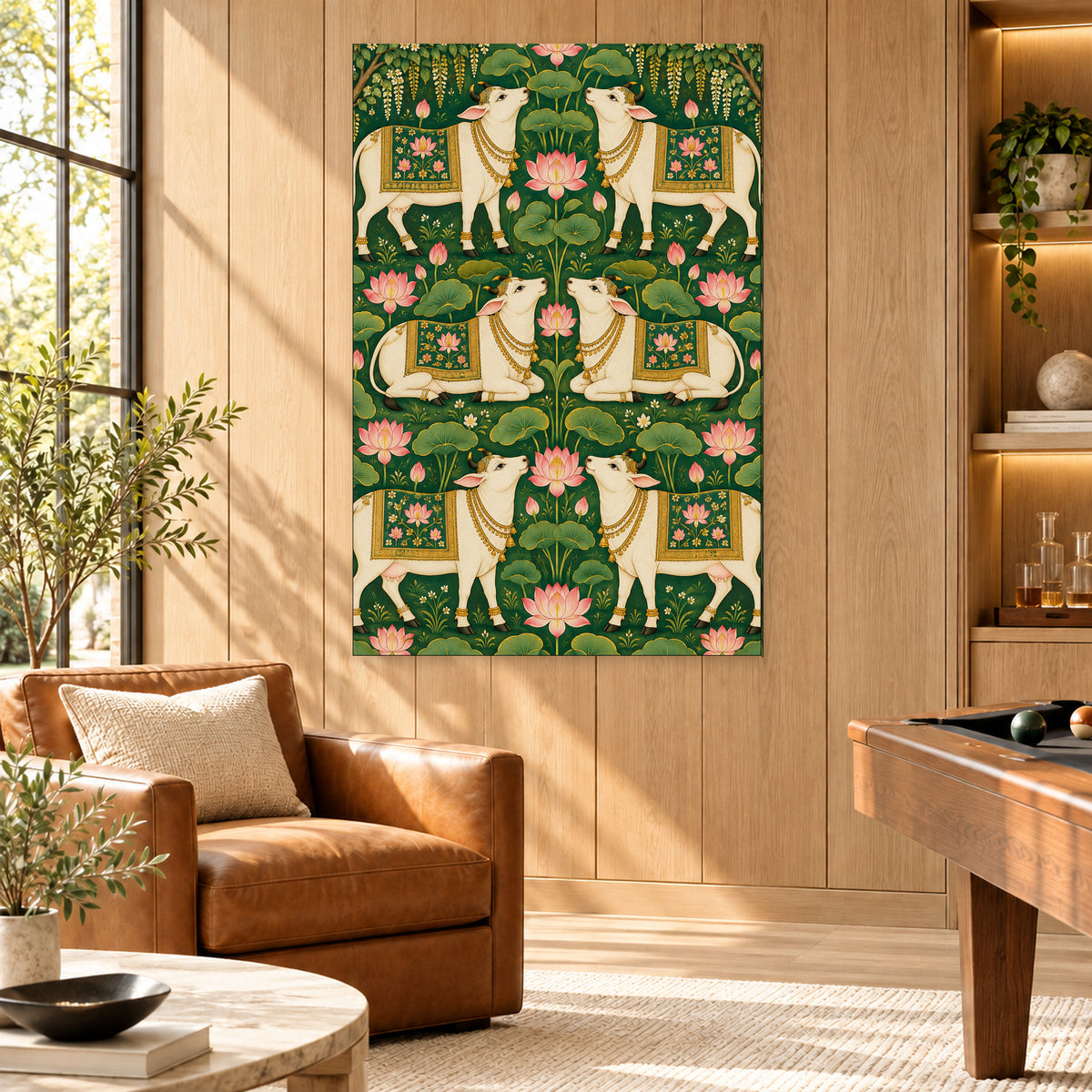 Pichwai White Cow and Lotus - 03-man-cave.jpg