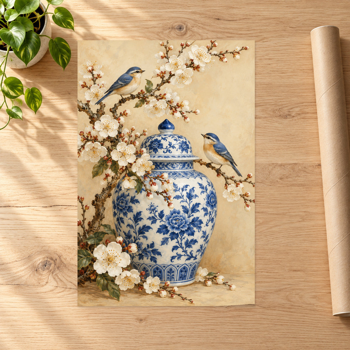Chinoiserie Ginger Jar with Birds - 07-poster.jpg