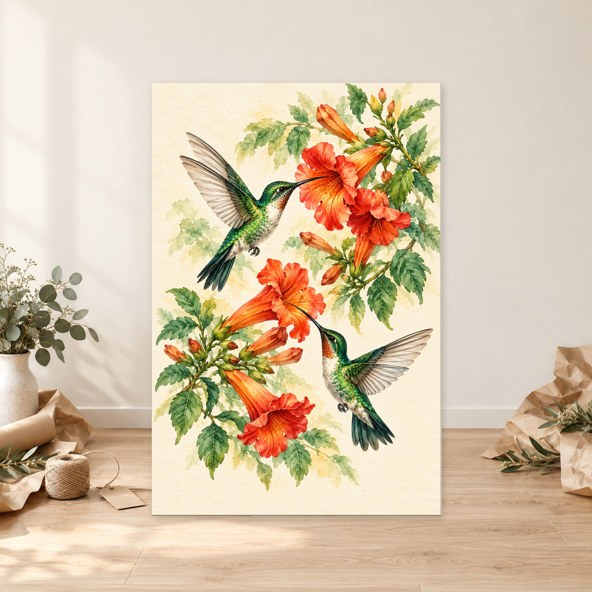 Hummingbird and Red Trumpet Flowers - 06-gift.jpg