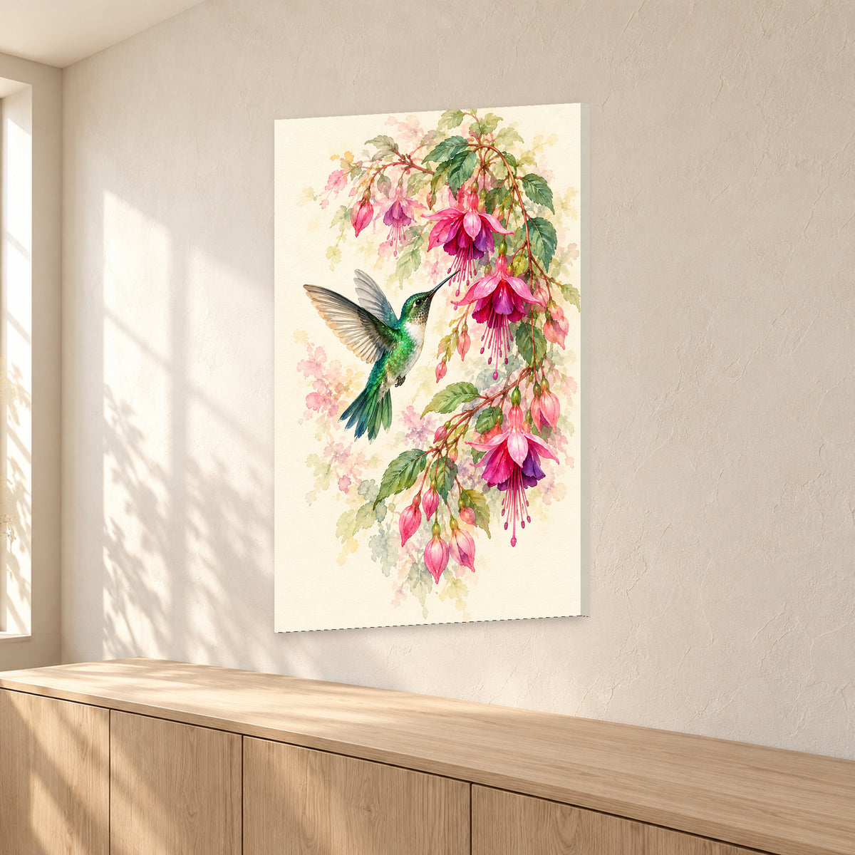 Hummingbird and Fuchsia Flowers - 02-angle.jpg