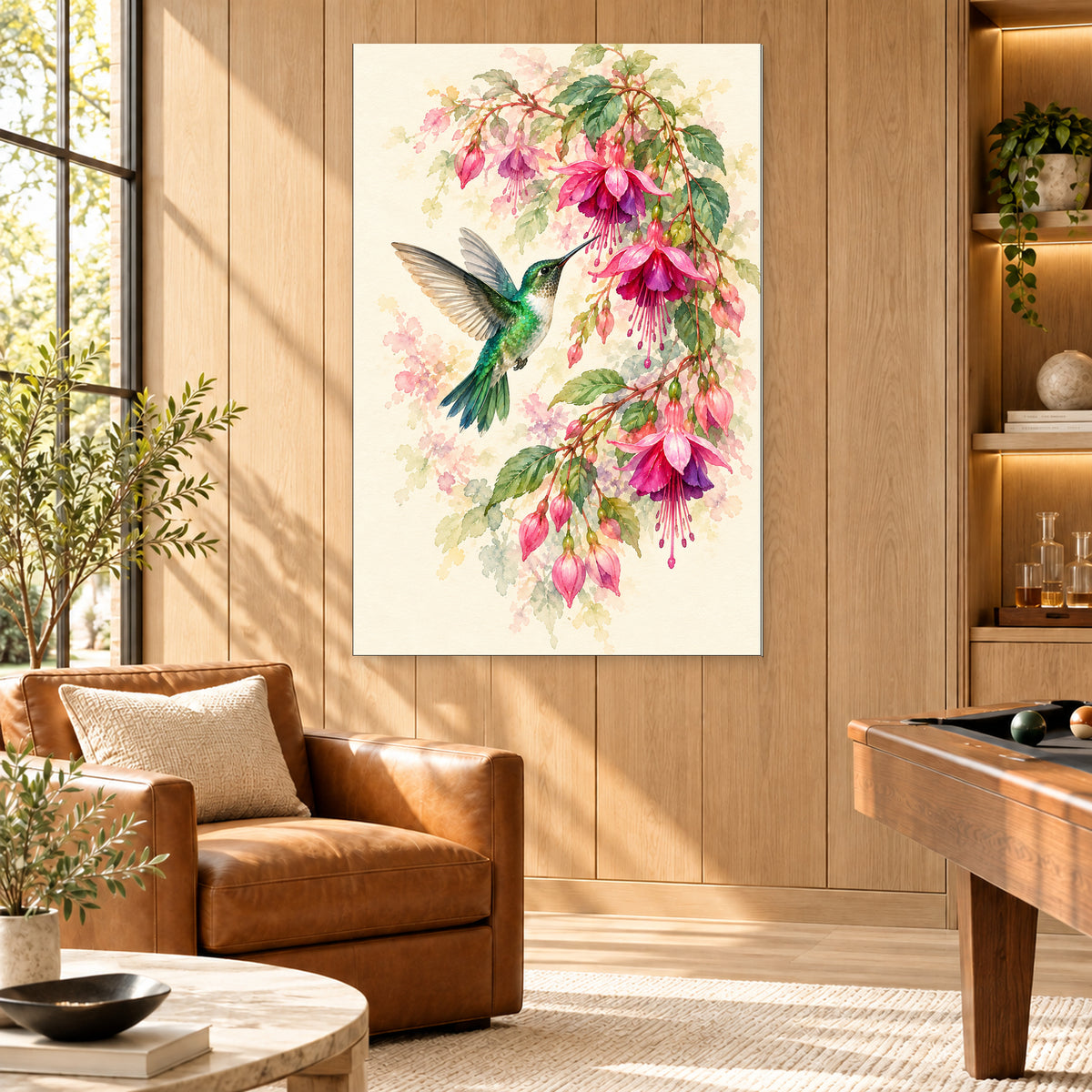 Hummingbird and Fuchsia Flowers - 03-man-cave.jpg