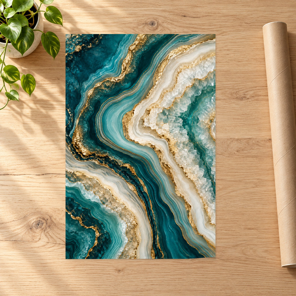 Teal and Gold Agate - 07-poster.jpg