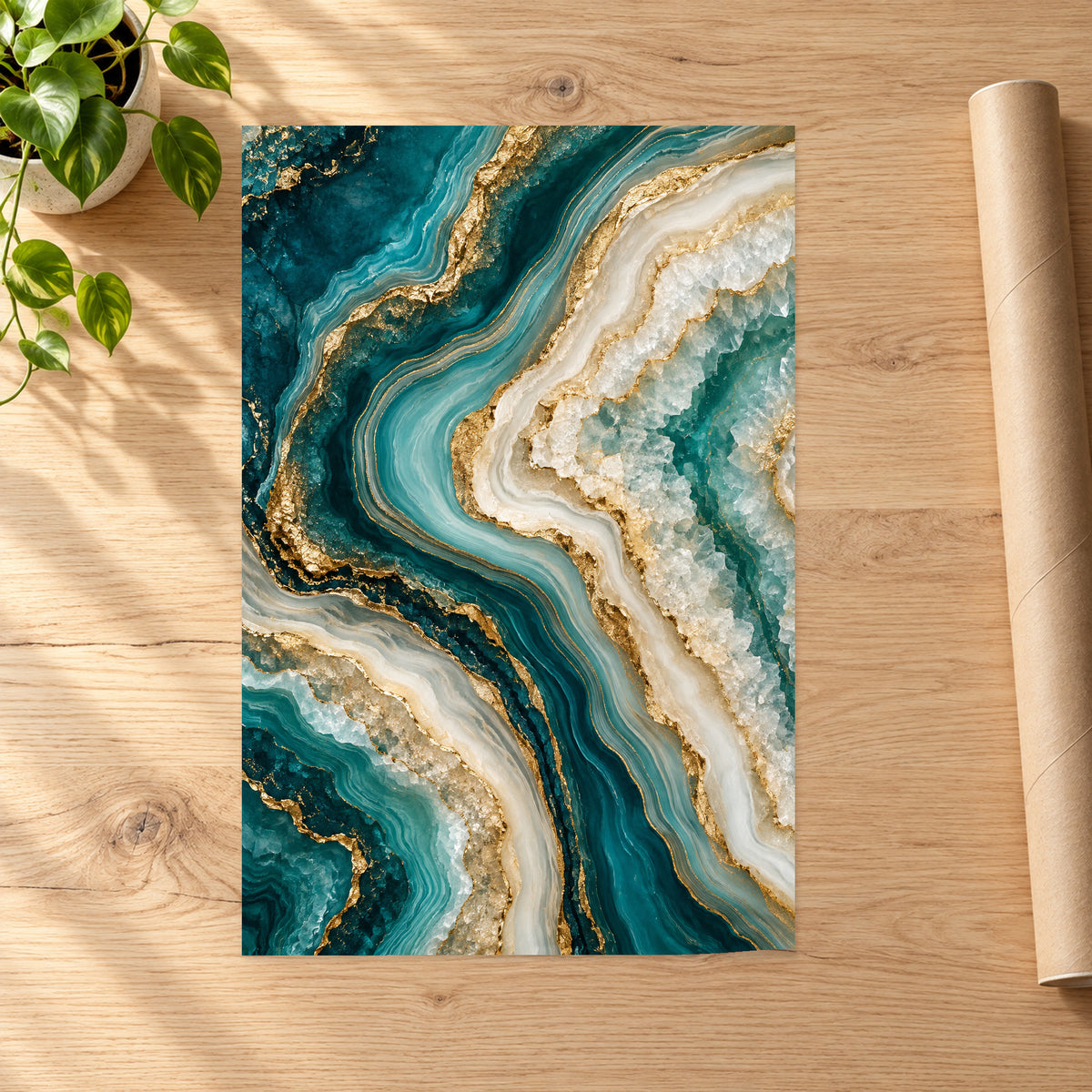 Teal and Gold Agate - 07-poster.jpg