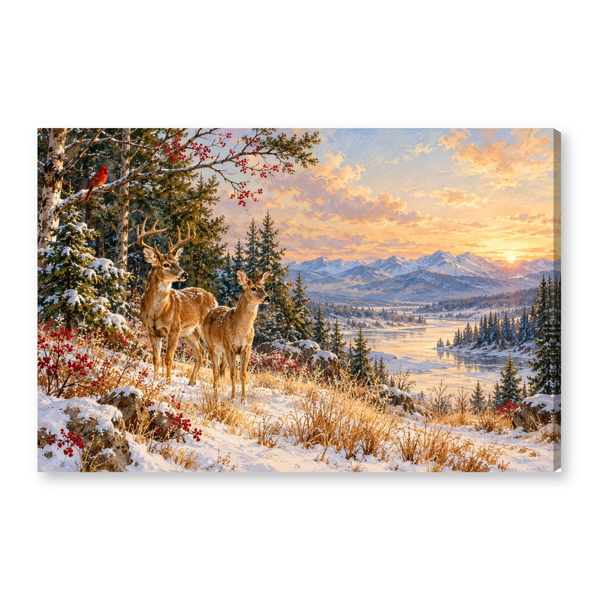 Canvas wall art on white background XM03