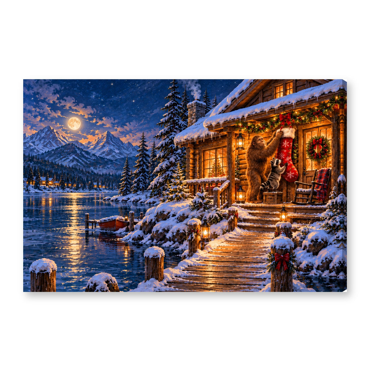 Canvas wall art on white background XM05