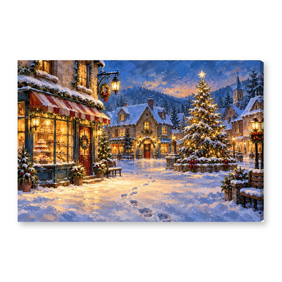 Canvas wall art on white background XM07