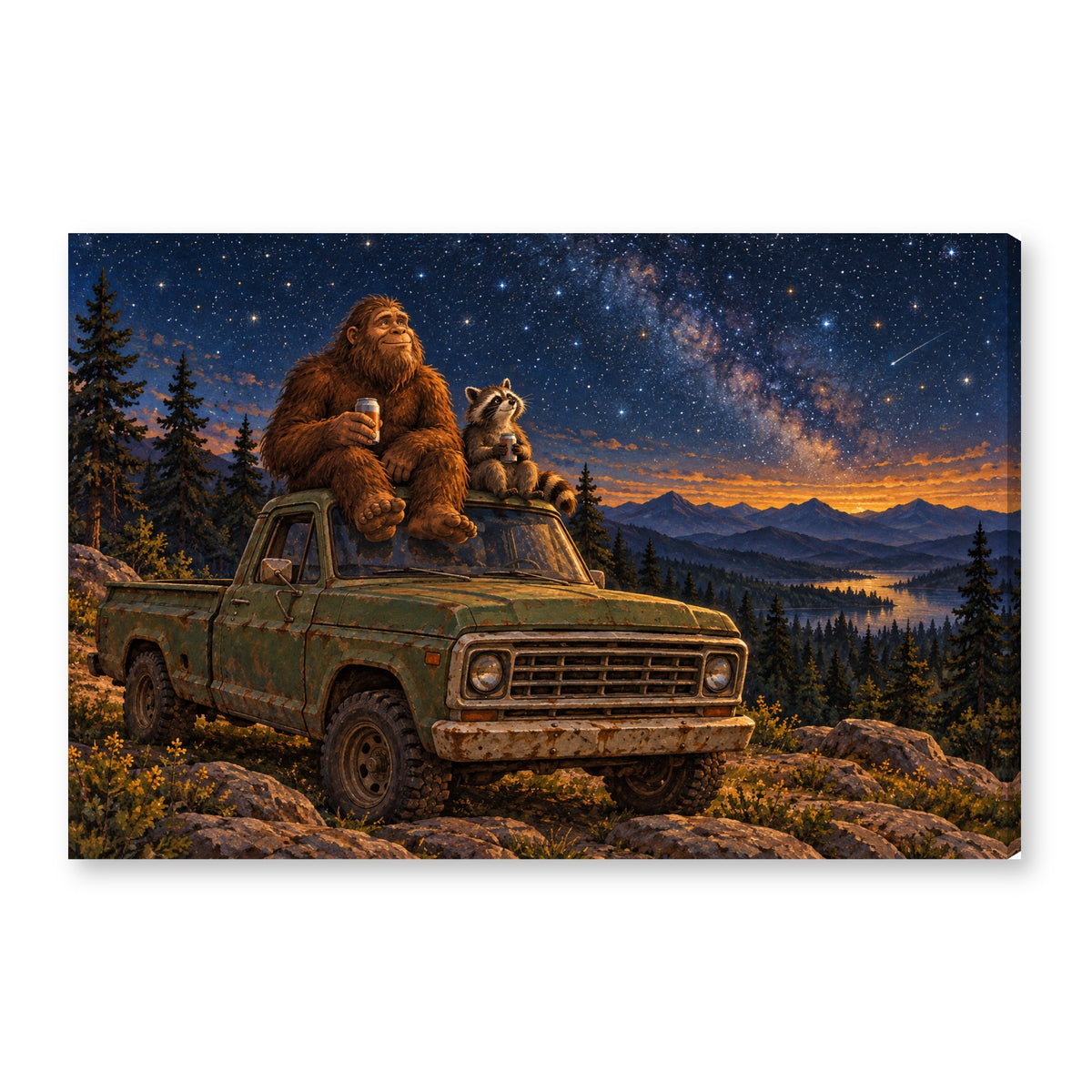 Canvas wall art on white background XM25
