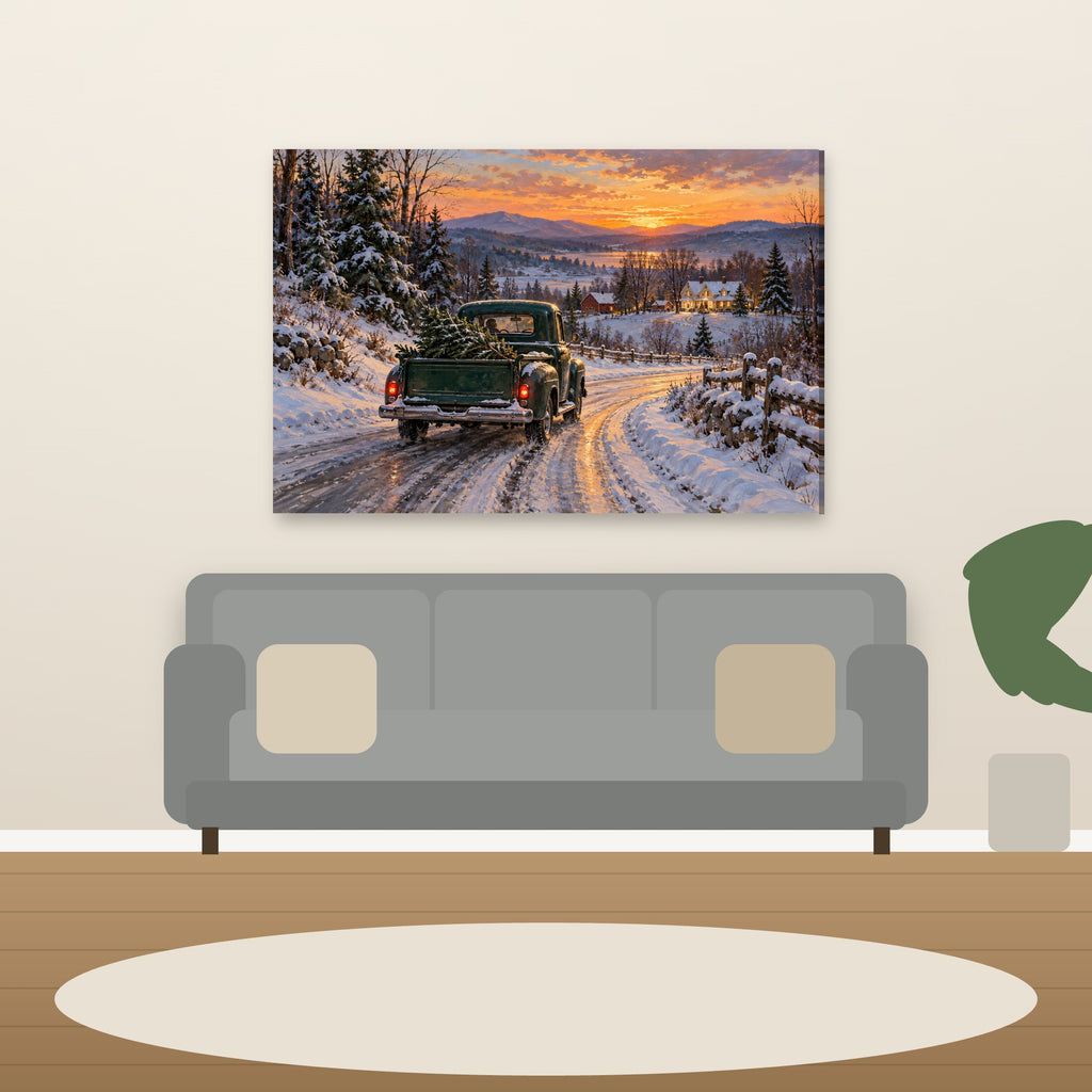 XM28 Wall art above sofa in living room