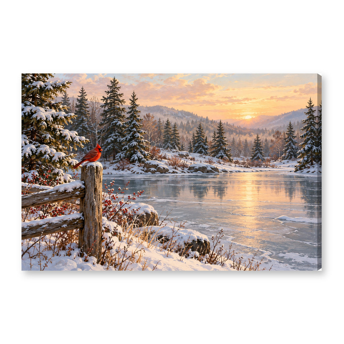 Canvas wall art on white background XM32