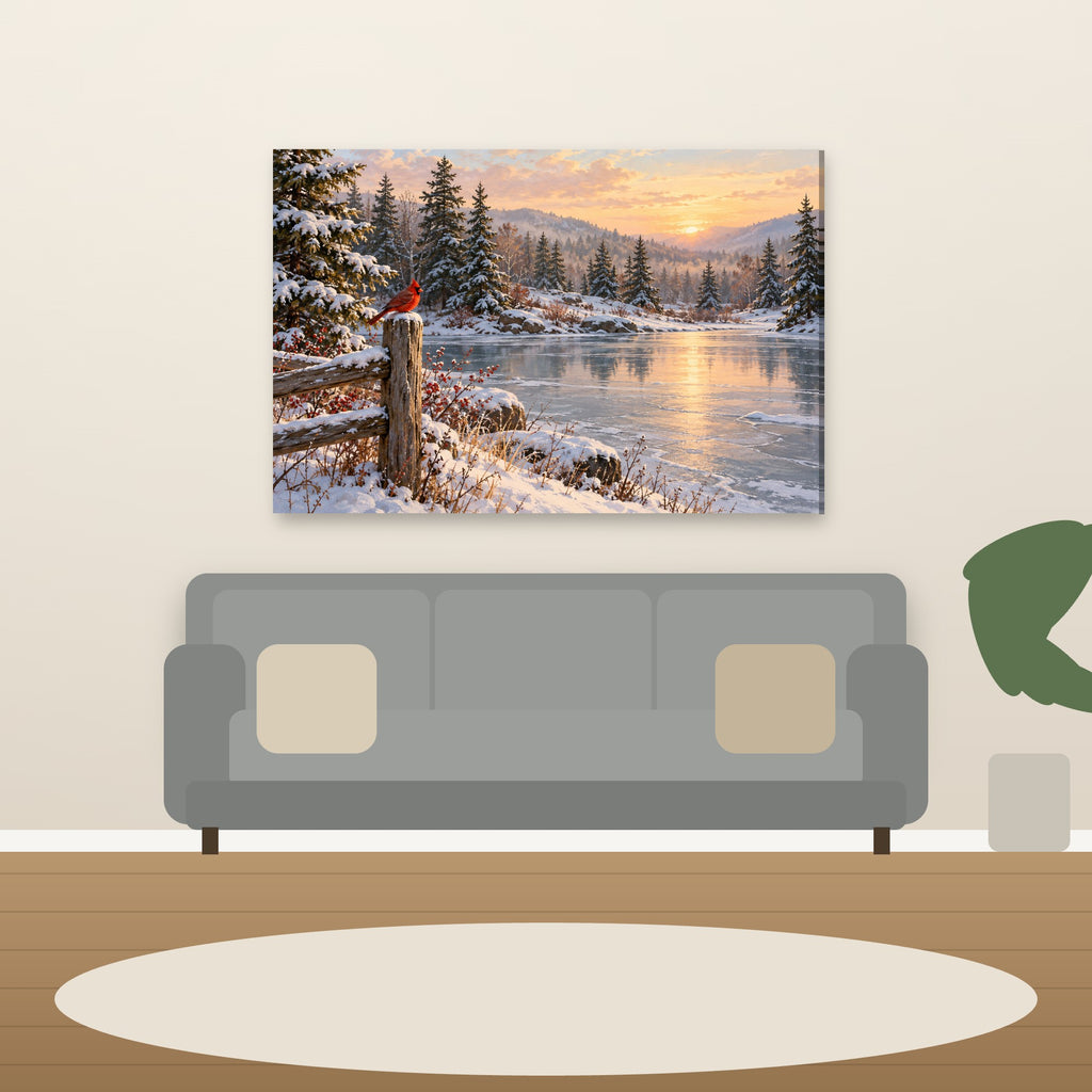 XM32 Wall art above sofa in living room