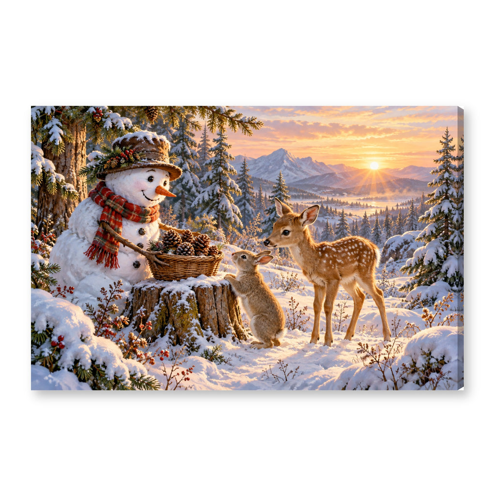 Canvas wall art on white background XM34