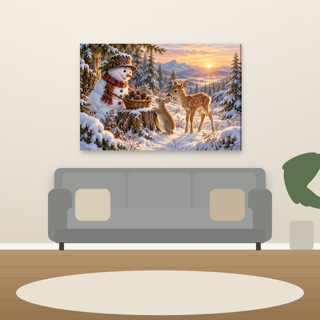XM34 Wall art above sofa in living room