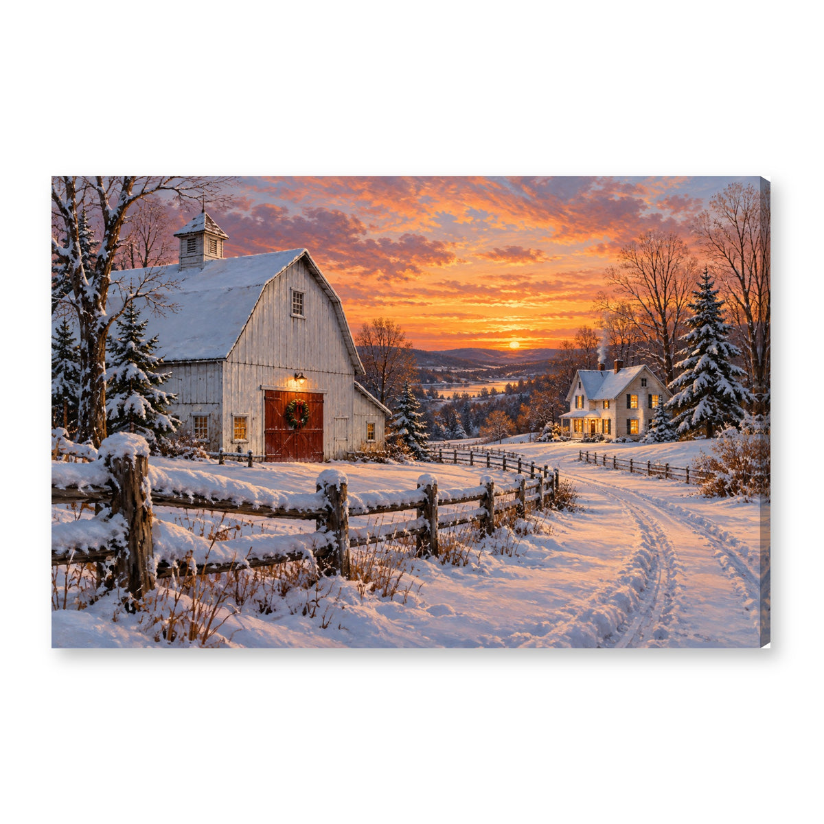Canvas wall art on white background XM35