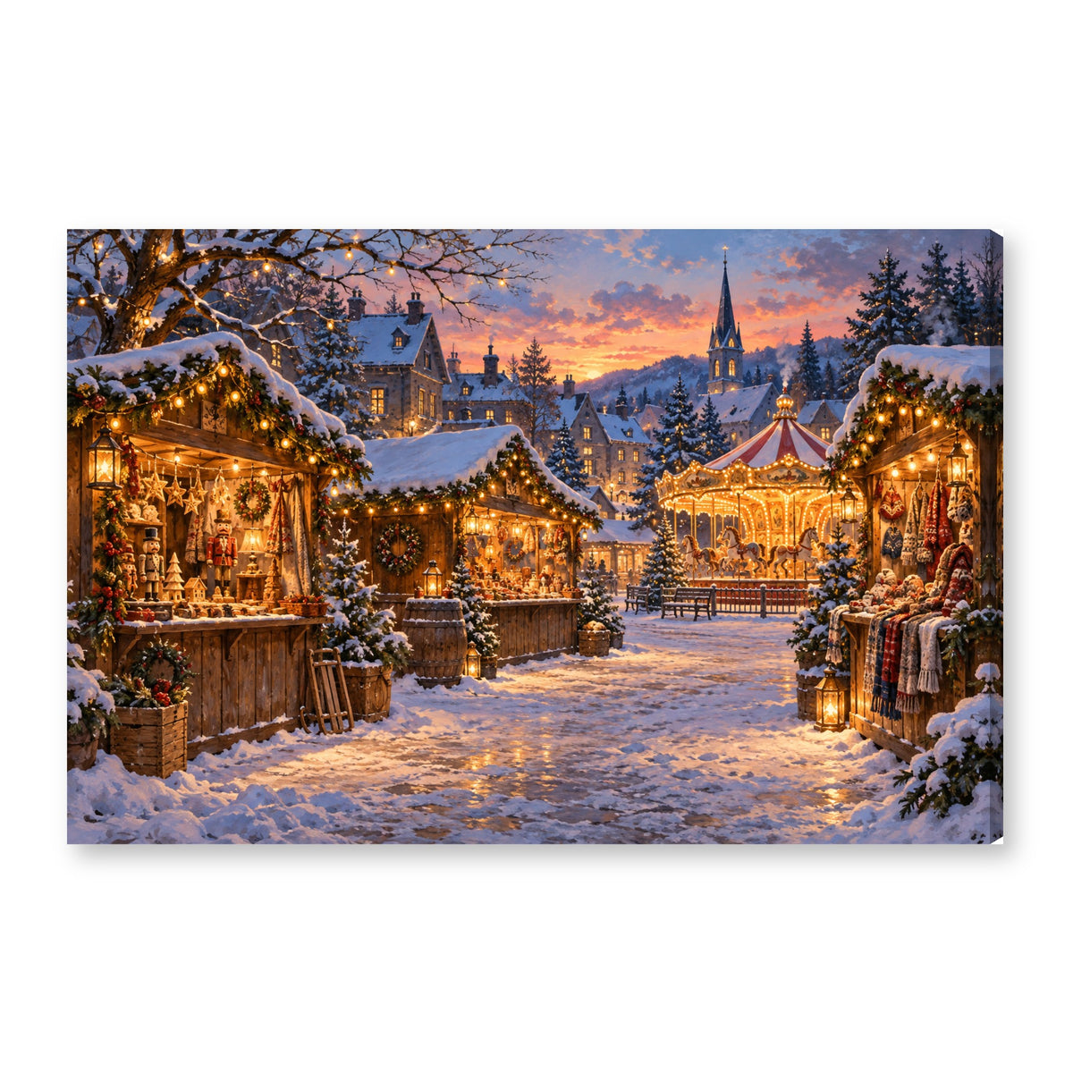 Canvas wall art on white background XM36