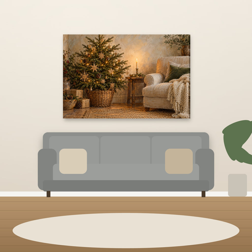 XM37 Wall art above sofa in living room