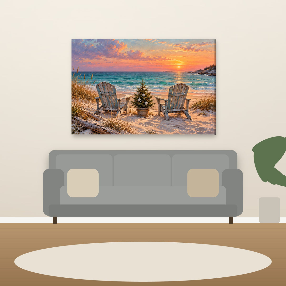 XM41 Wall art above sofa in living room