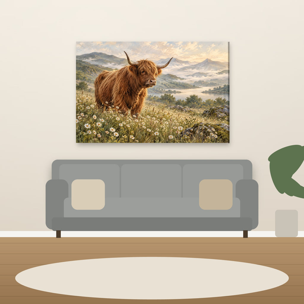 XM42 Wall art above sofa in living room