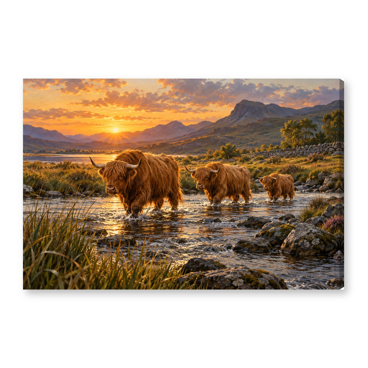 Canvas wall art on white background XM43