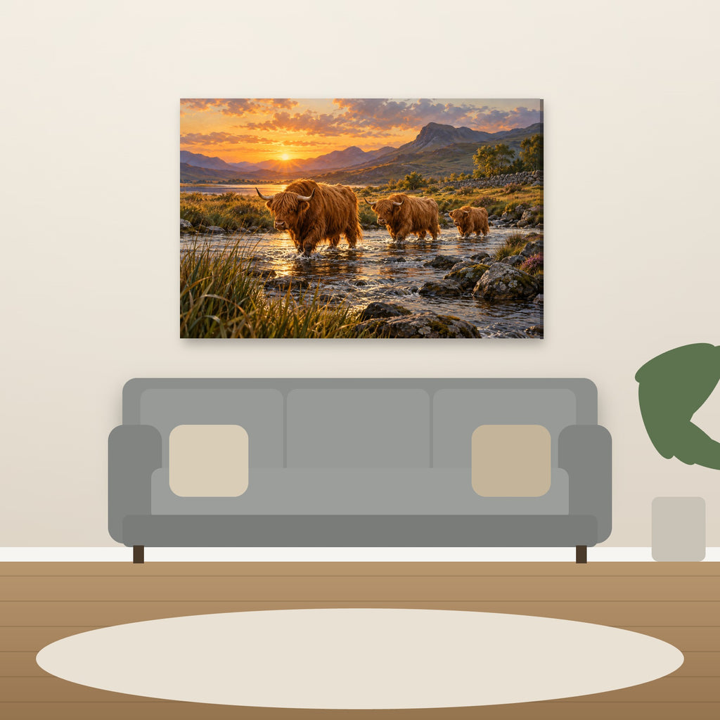 XM43 Wall art above sofa in living room