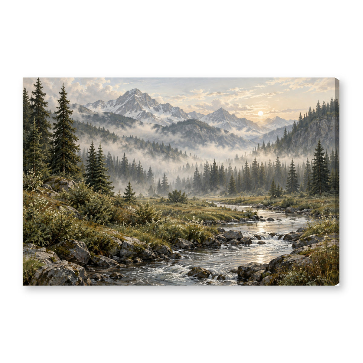 Canvas wall art on white background XM47