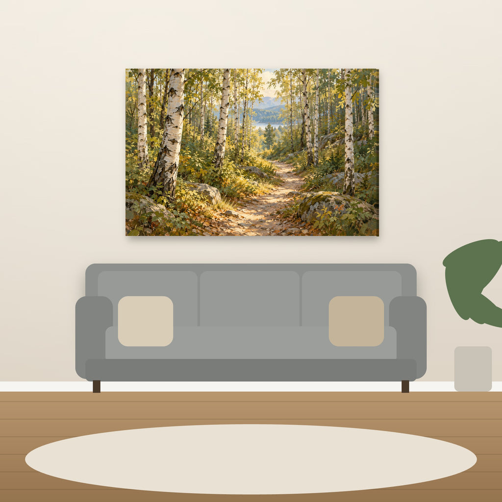 XM48 Wall art above sofa in living room