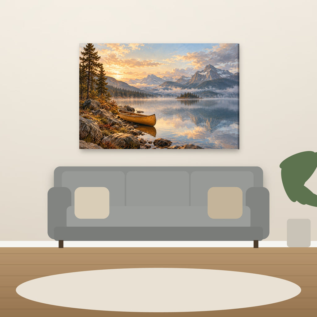 XM49 Wall art above sofa in living room