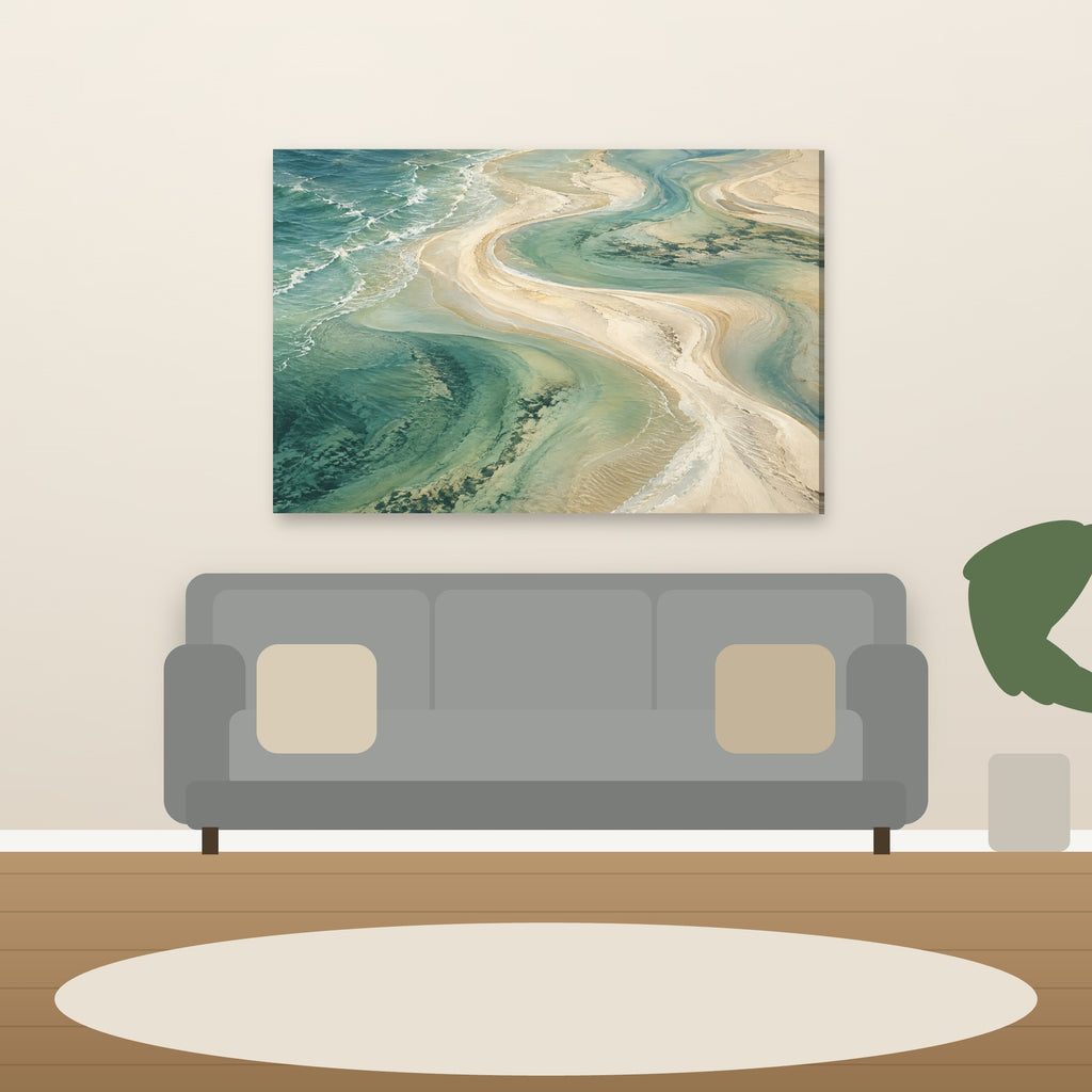 XM51 Wall art above sofa in living room