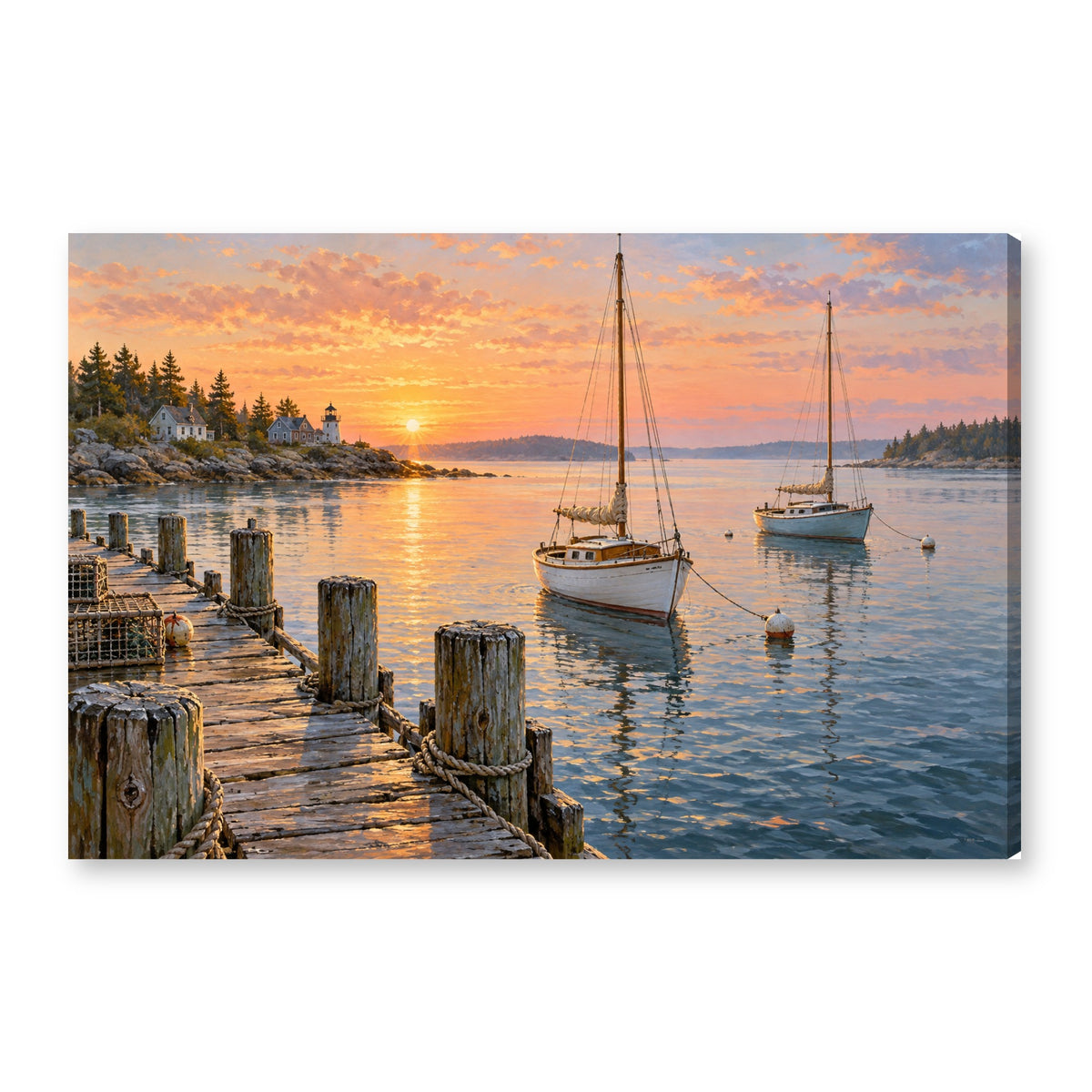 Canvas wall art on white background XM56
