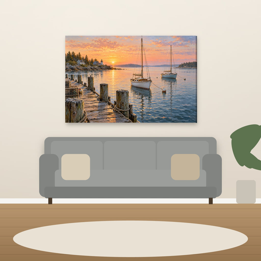 XM56 Wall art above sofa in living room