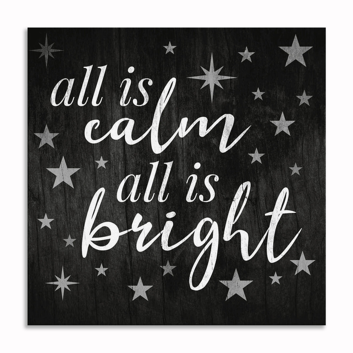 All Is Calm All Is Bright Canvas Wall Art – Christmas Decor