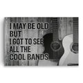 I May Be Old But I Got To See All The Cool Bands Canvas Sign