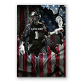 Personalized Lacrosse American Flag Canvas – Name And Number Gift
