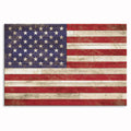 Rustic American Flag On Wood Canvas – Patriotic Wall Decor