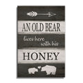 An Old Bear Lives Here With His Honey Canvas – Funny Couple Gift