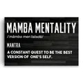 Mamba Mentality Basketball Canvas Wall Art – Motivational Sports Decor