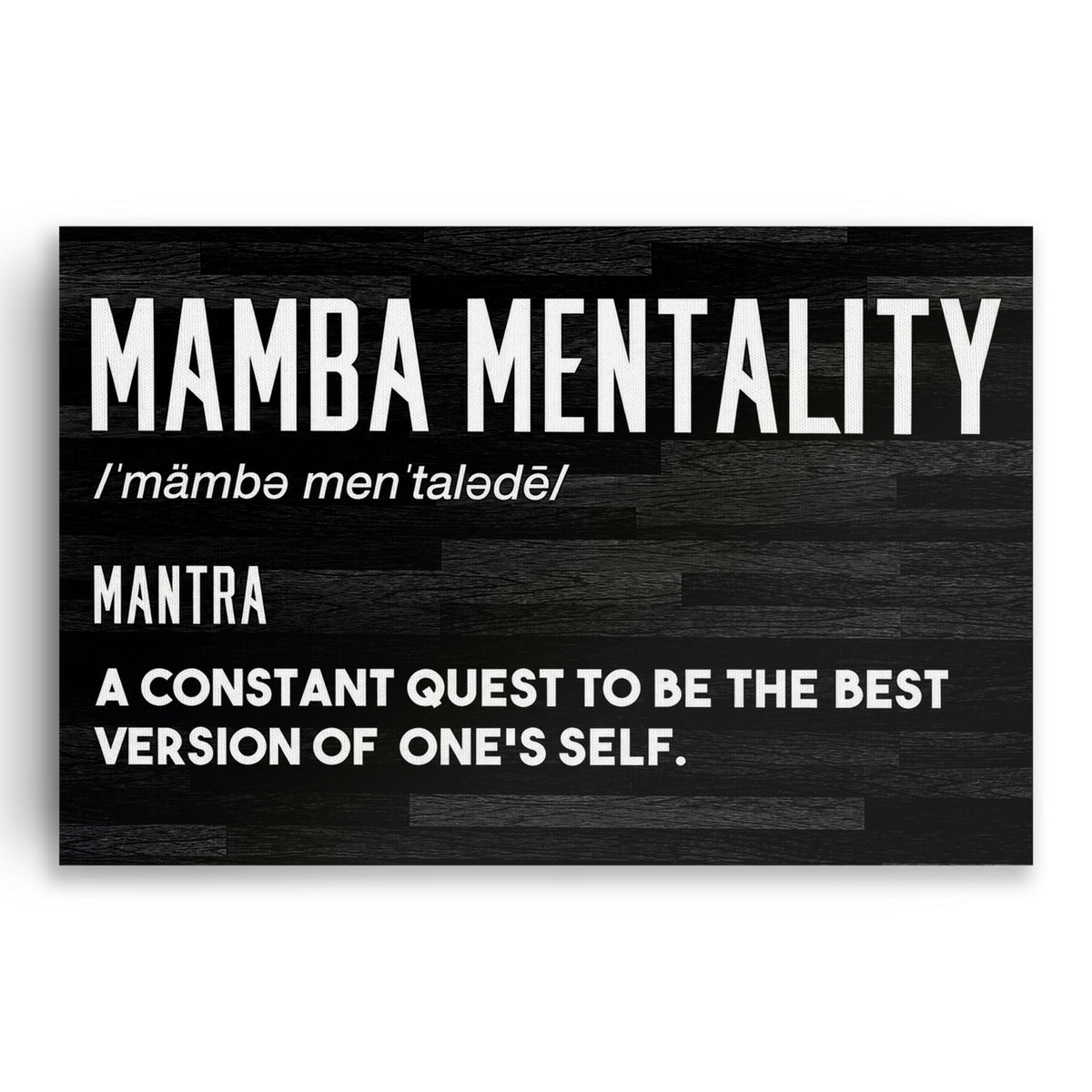Mamba Mentality Basketball Canvas Wall Art – Motivational Sports Decor