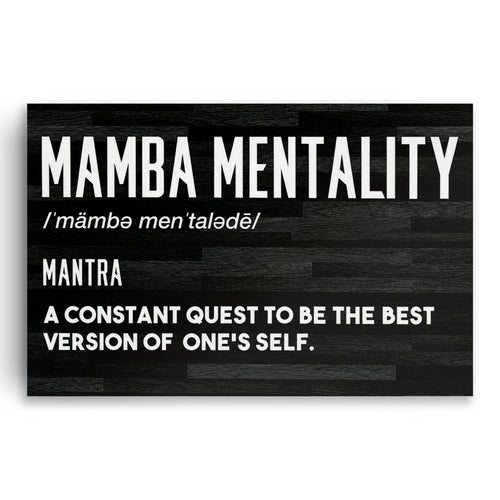 Mamba Mentality Basketball Canvas Wall Art – Motivational Sports Decor