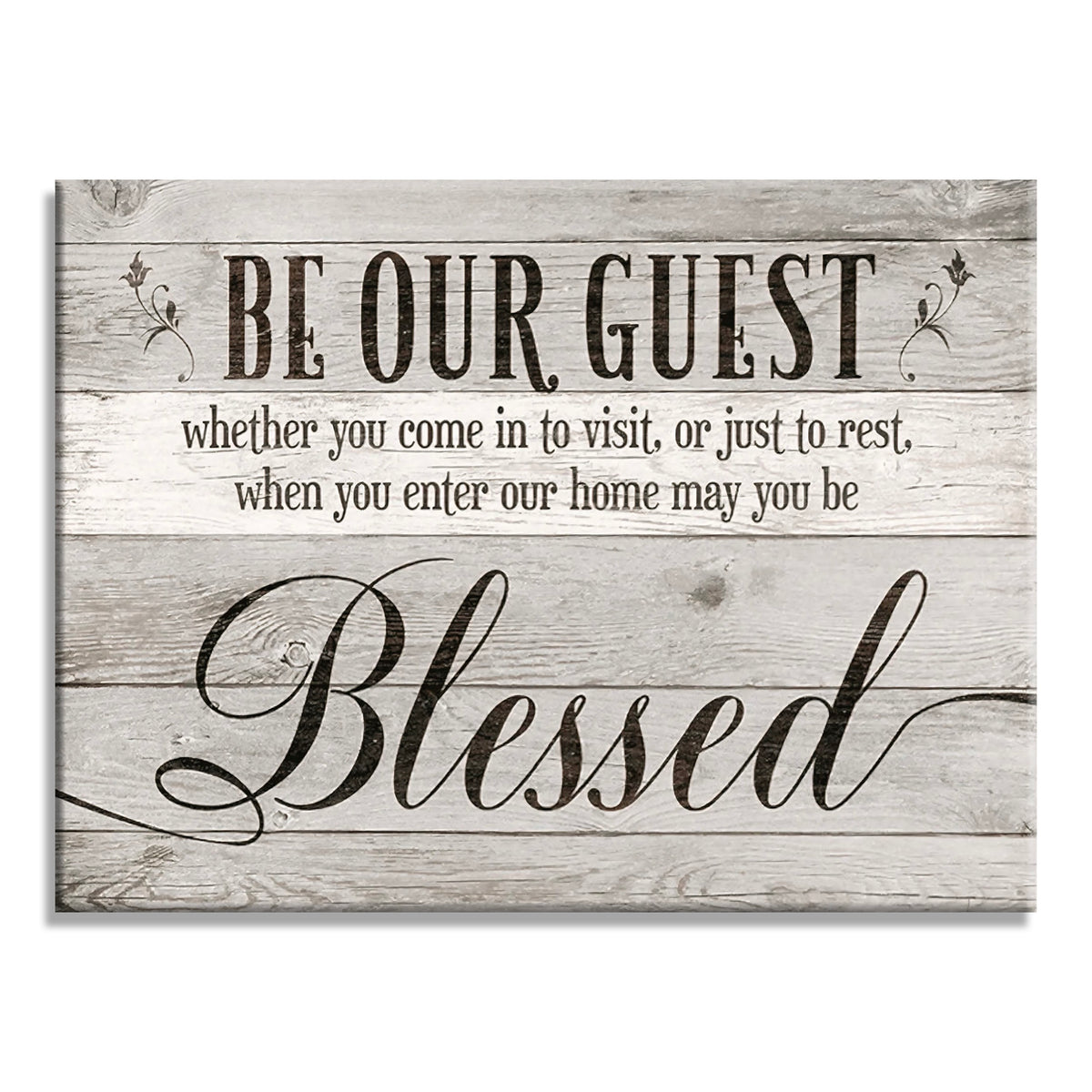 Be Our Guest May You Be Blessed Canvas – Christian Guest Room Decor