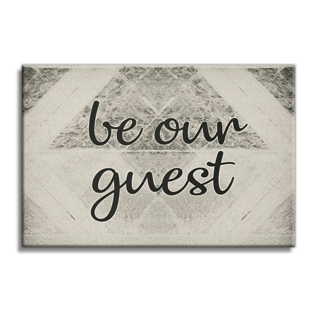 Be Our Guest Canvas Wall Art – Guest Room And Airbnb Decor