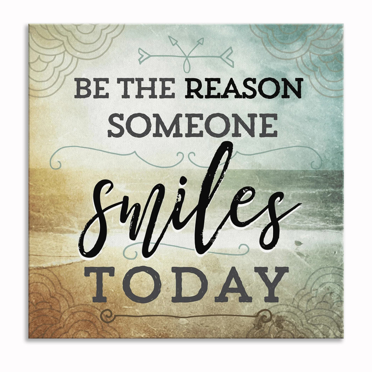 Be The Reason Someone Smiles Today Canvas – Inspirational Wall Decor