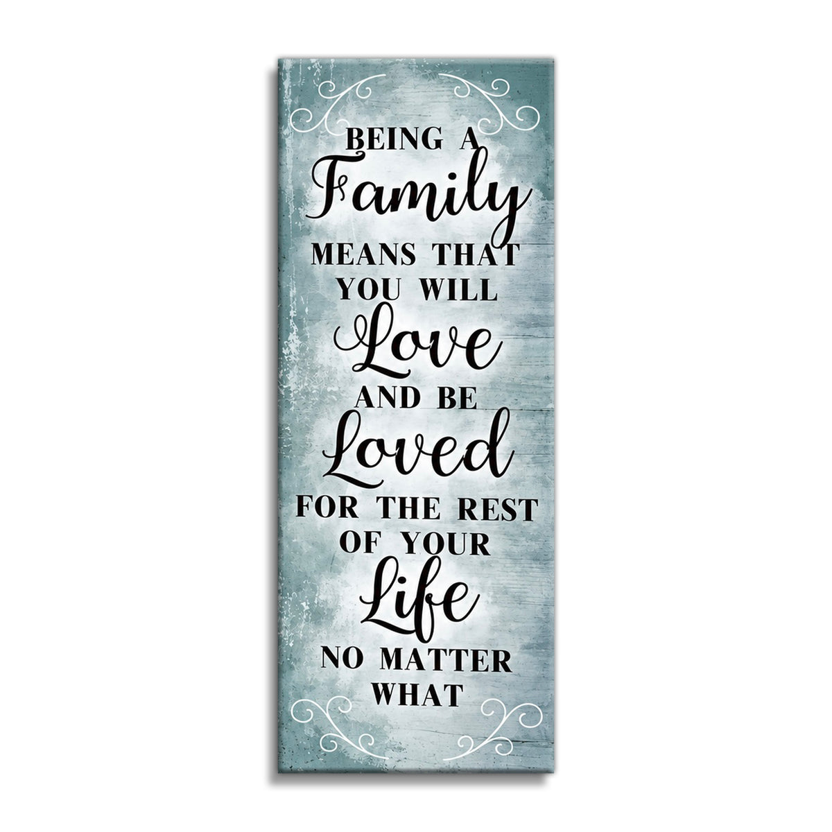 Being A Family Means You Will Love And Be Loved Panoramic Canvas