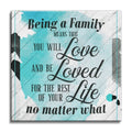 Being A Family Canvas Wall Art – Family Quote Home Decor